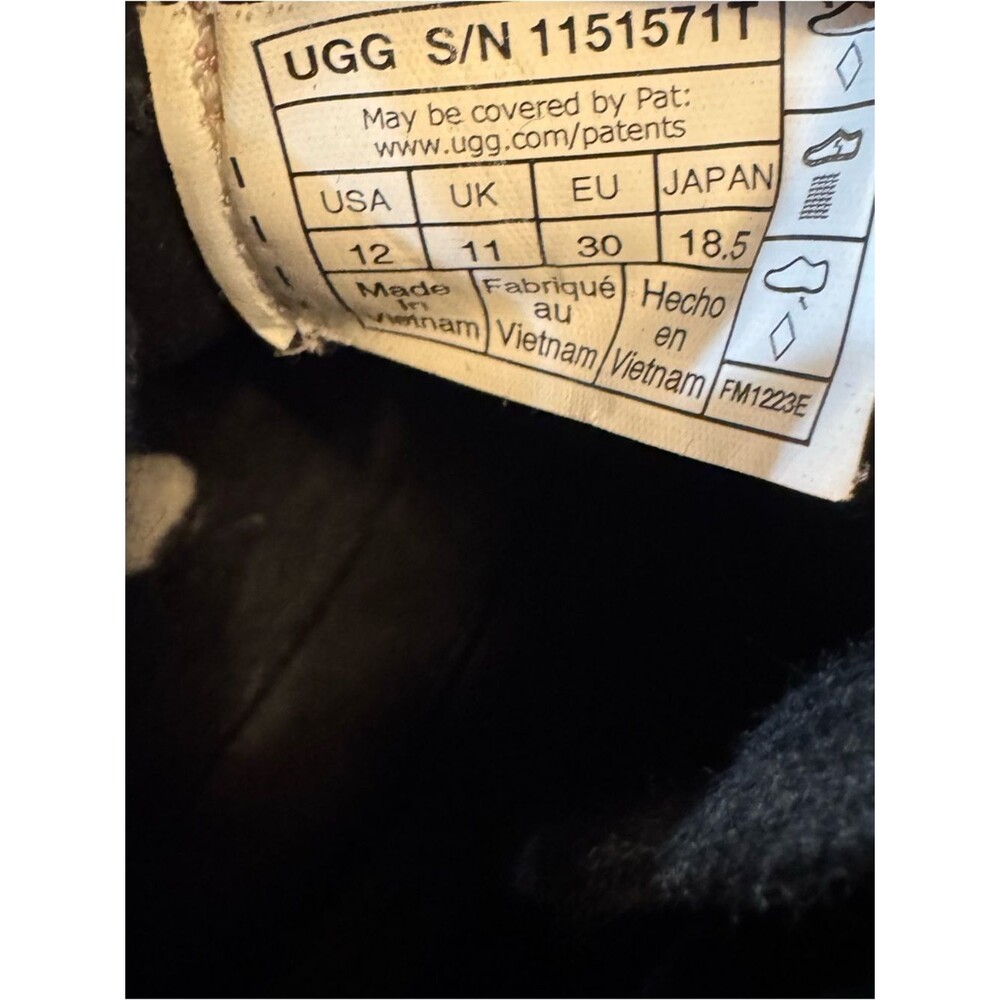 SOLD-UGG Ashton Lace-Up Glitter Pink Combat Boots Kids' Size 12 - Picture 2 of 16